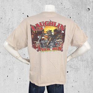 Vintage 2007 Laughlin River Run T Shirt Harley Size XL Motorcycle Tee